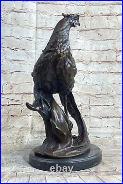 Style Art Nouveau Statue Sculpture Faisan Oiseau Faune Déco Bronze