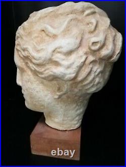 Tête Dieu Grec Art Grec Sculpture Dieu Plâtre Statue Mythologie