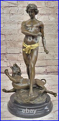 The Lion Superbe Français Bronze Sculpture Statue Art Nouveau Potet Affaire