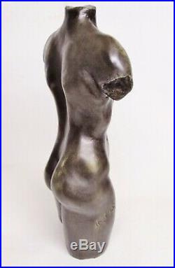 Torse homme nu, statue deco maison cadeau d'art, bronze coulé à froid