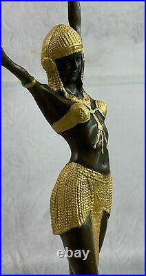 Vintage Style Chiparus Ventre Dancer Bronze Sculpture Statue Art Nouveau Décor
