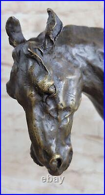 XL P J Mene Racing Cheval Modèle Bronze Sculpture Art Déco Marbre Statue